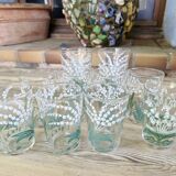 10 verres muguet, années 40-50