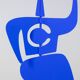 Antonine de Saint Pierre. Blue “Bugler” sculpture. Contemporary.
