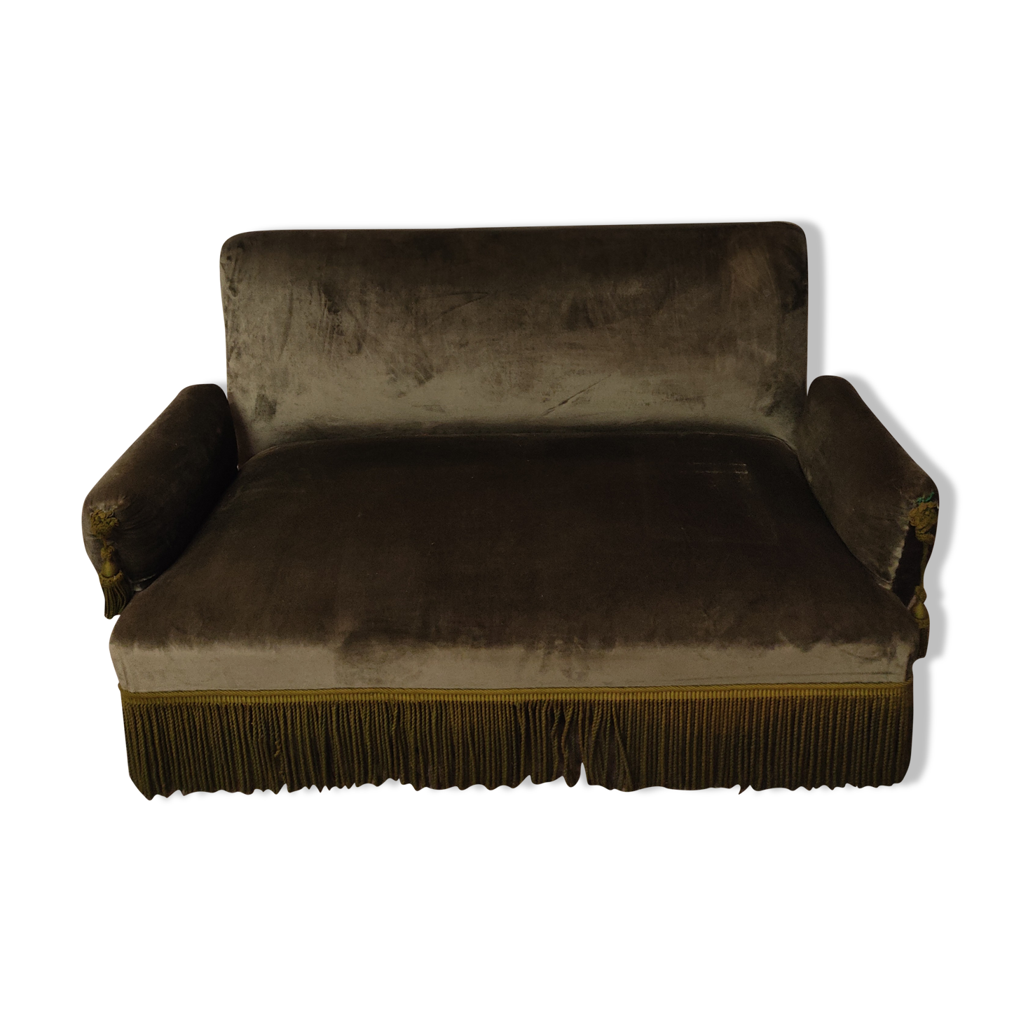 Bench epoque 19 ieme velvet green
