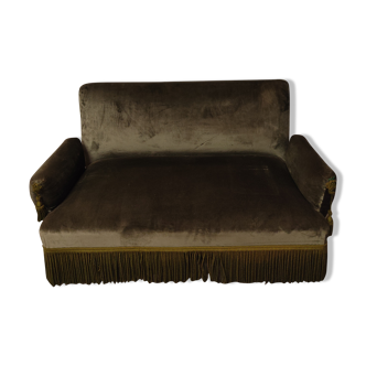 Bench epoque 19 ieme velvet green