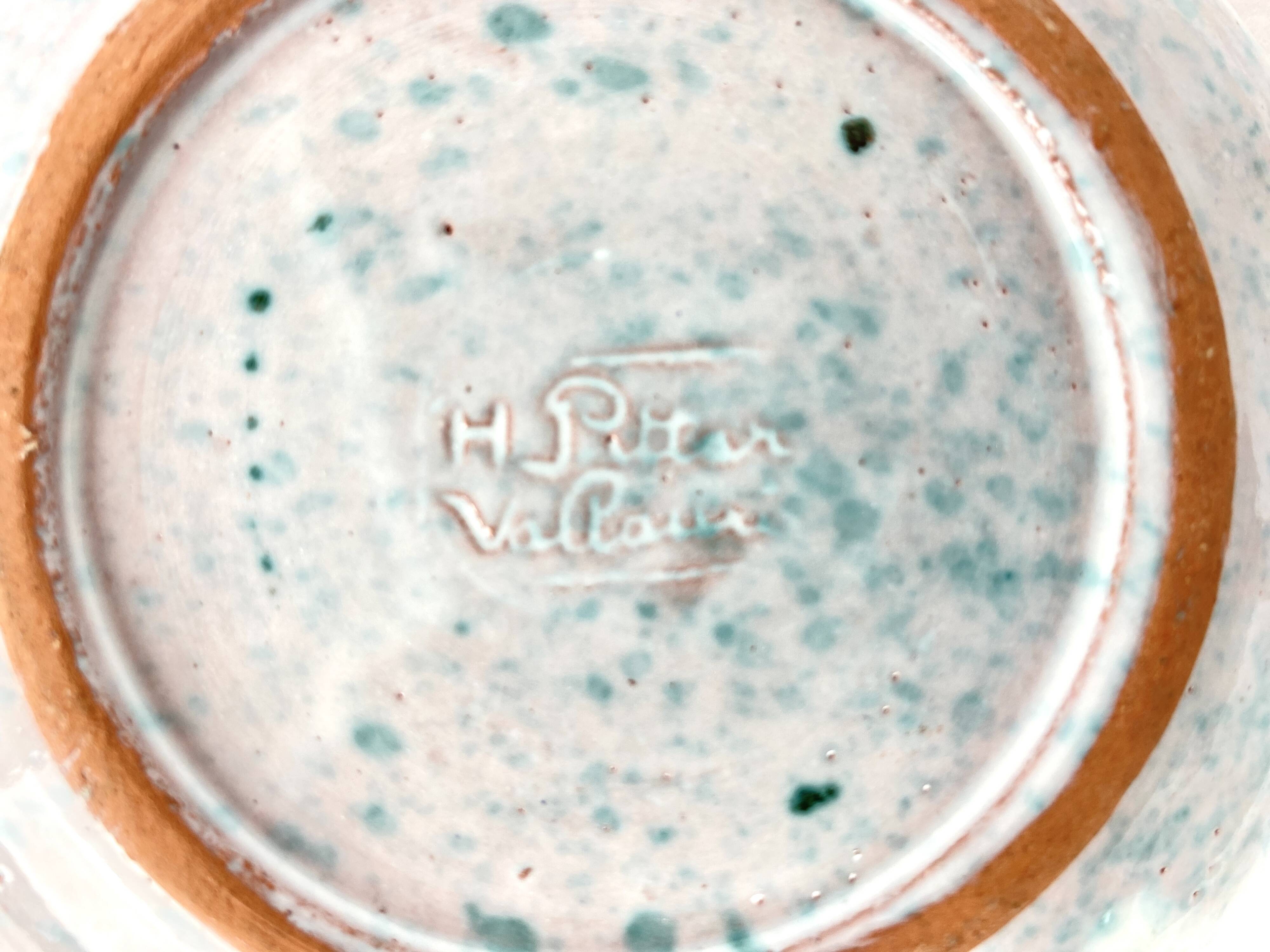 Rare Cup & Saucer Signed Humbert Pittari Vallauris Vintage