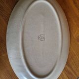 Large oval serving dish in Saint-Amand earthenware with Autumn decor