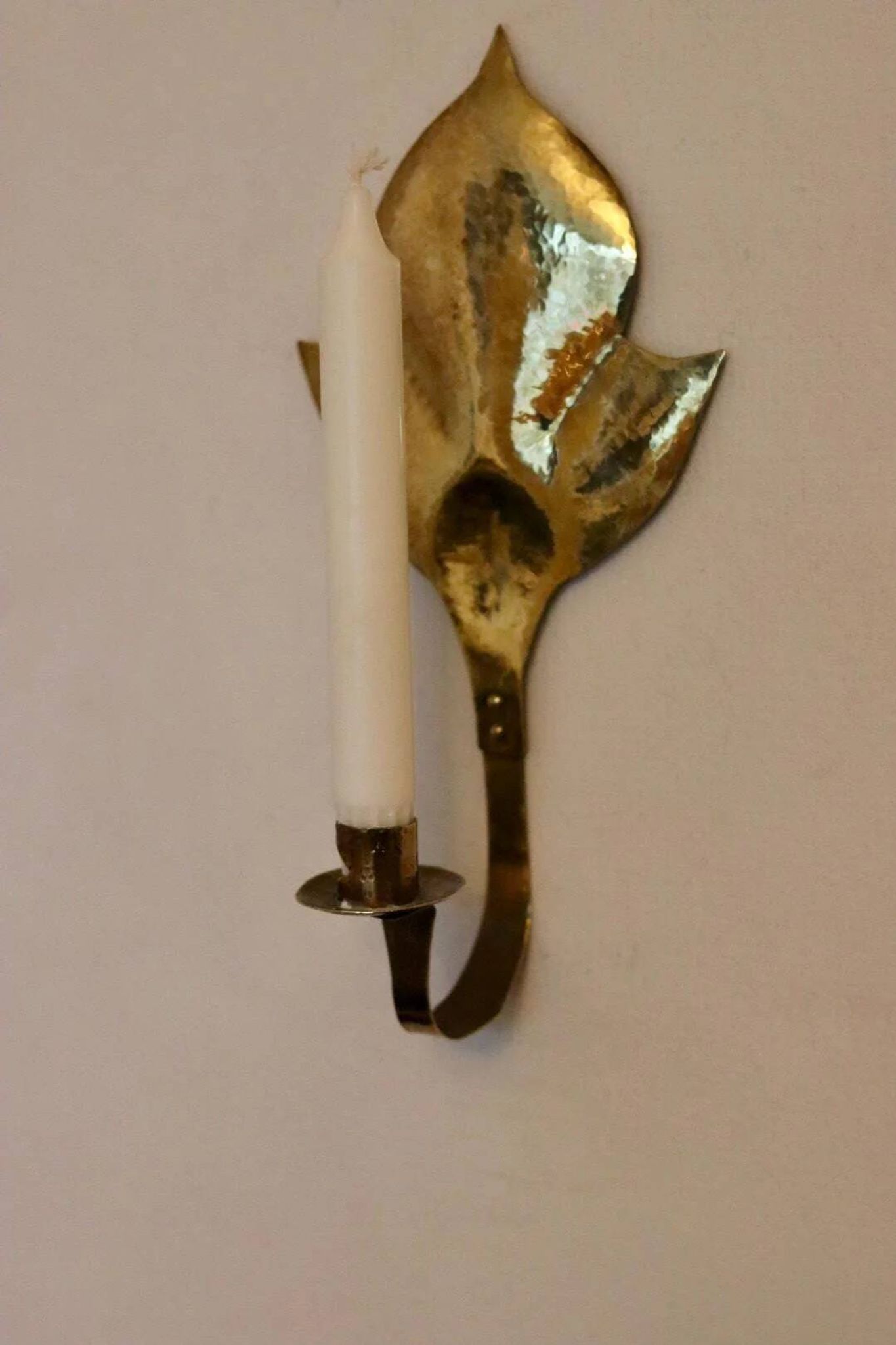 Pair of mid-century Swedish brass sconces