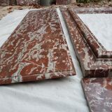 Fireplace in red marble from Languedoc