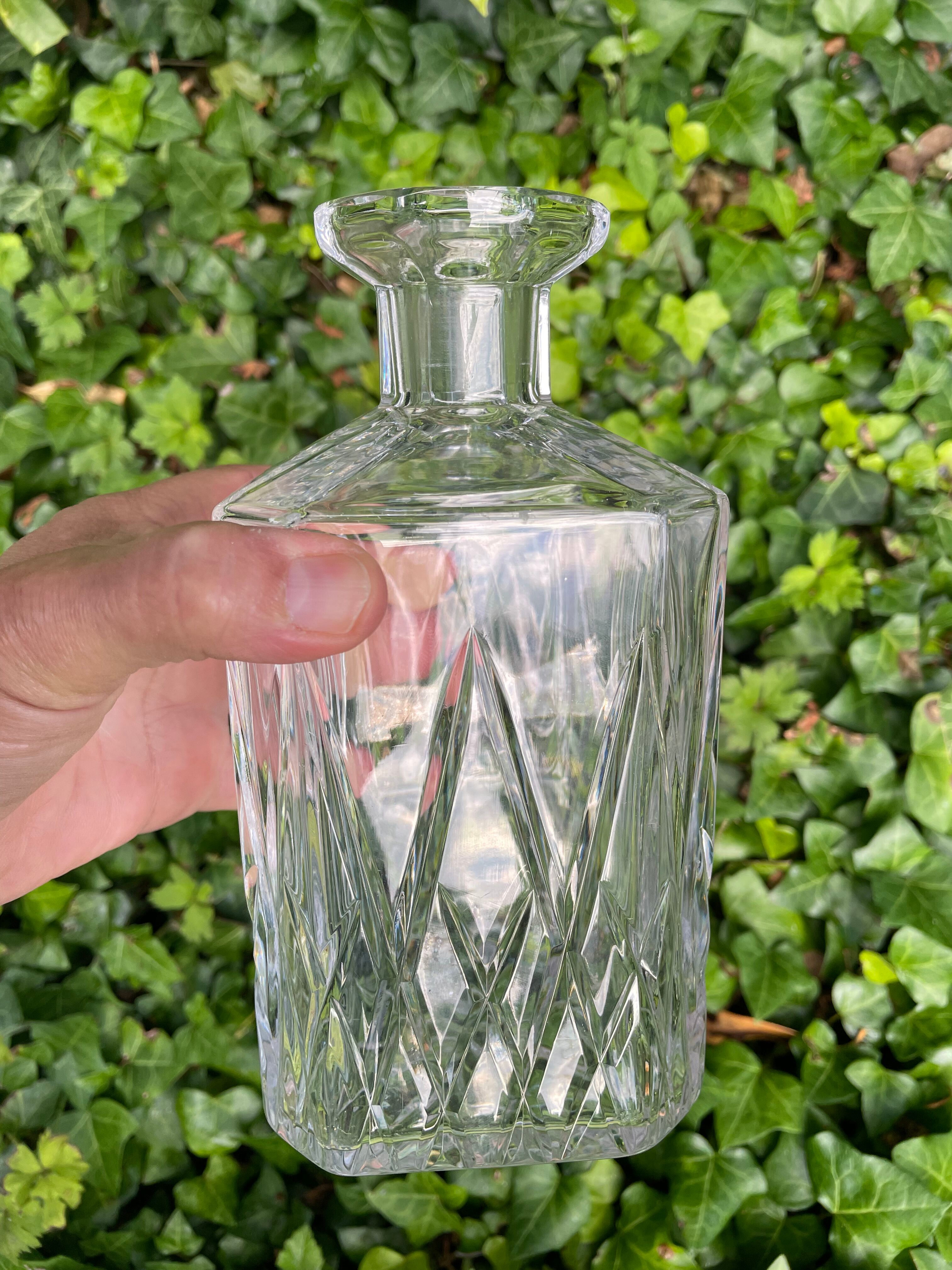 Chissed crystal whiskey decanter