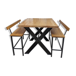 Table haute avec ses deux bancs