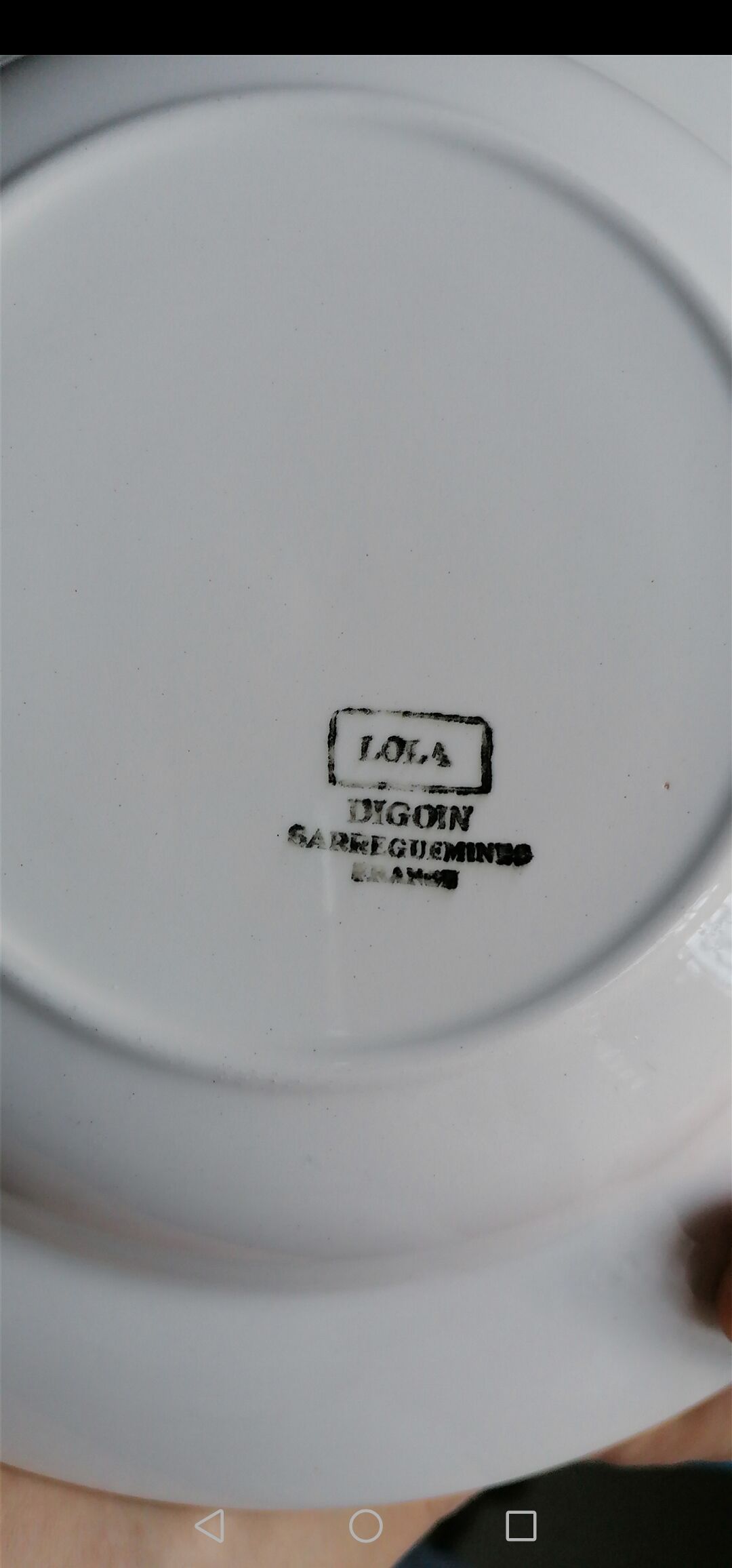 6 hollow plates in digoin Sarreguemines model Lola