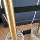 Vintage pendant chandelier in molded glass and brass