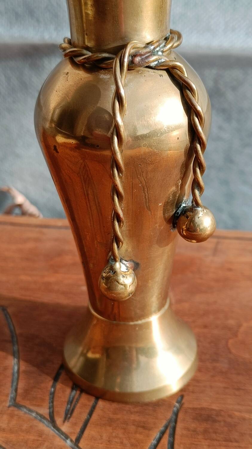 Vintage brass vase