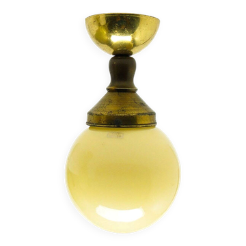 Art Deco ceiling lamp from Huta Zawiercie, Poland, 1930s