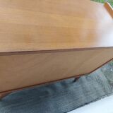 commode pieds compas, osier, vintage