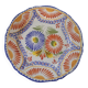 Henriot quimper france - wall plate with flowers - hand-decorated faience