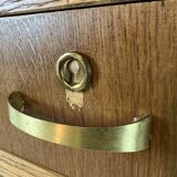 Two-sided oak desk, 50s