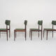 Set of four rosewood awa dining chairs, the netherlands 1960's