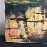 Oil on canvas autumn landscape