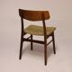 Chair in teak and wool