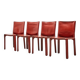 Mario Bellini Set of 4 Cab 412 Dining Chairs for Cassina Italy 1977