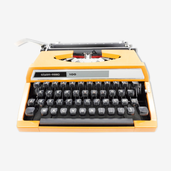Machine à écrire orange silver reed 100 vintage