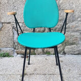 Armchair in metal and skai, 50s