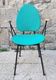 Armchair in metal and skai, 50s