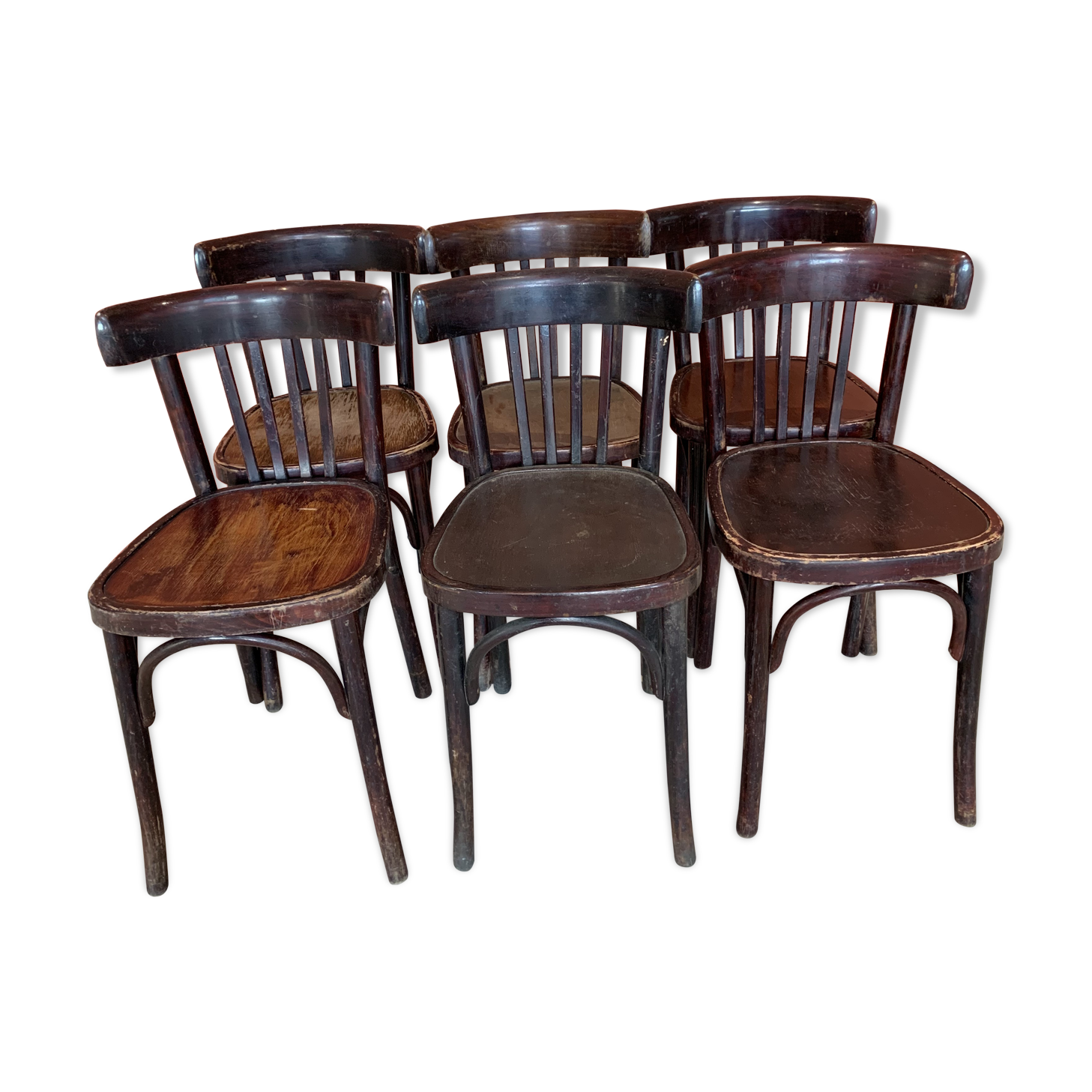 Suite de 6 chaises bistrot vintage