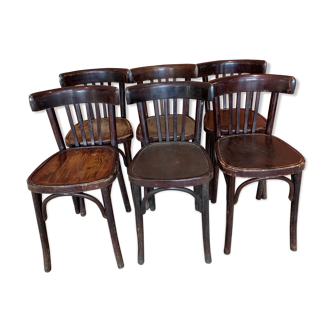Suite de 6 chaises bistrot vintage