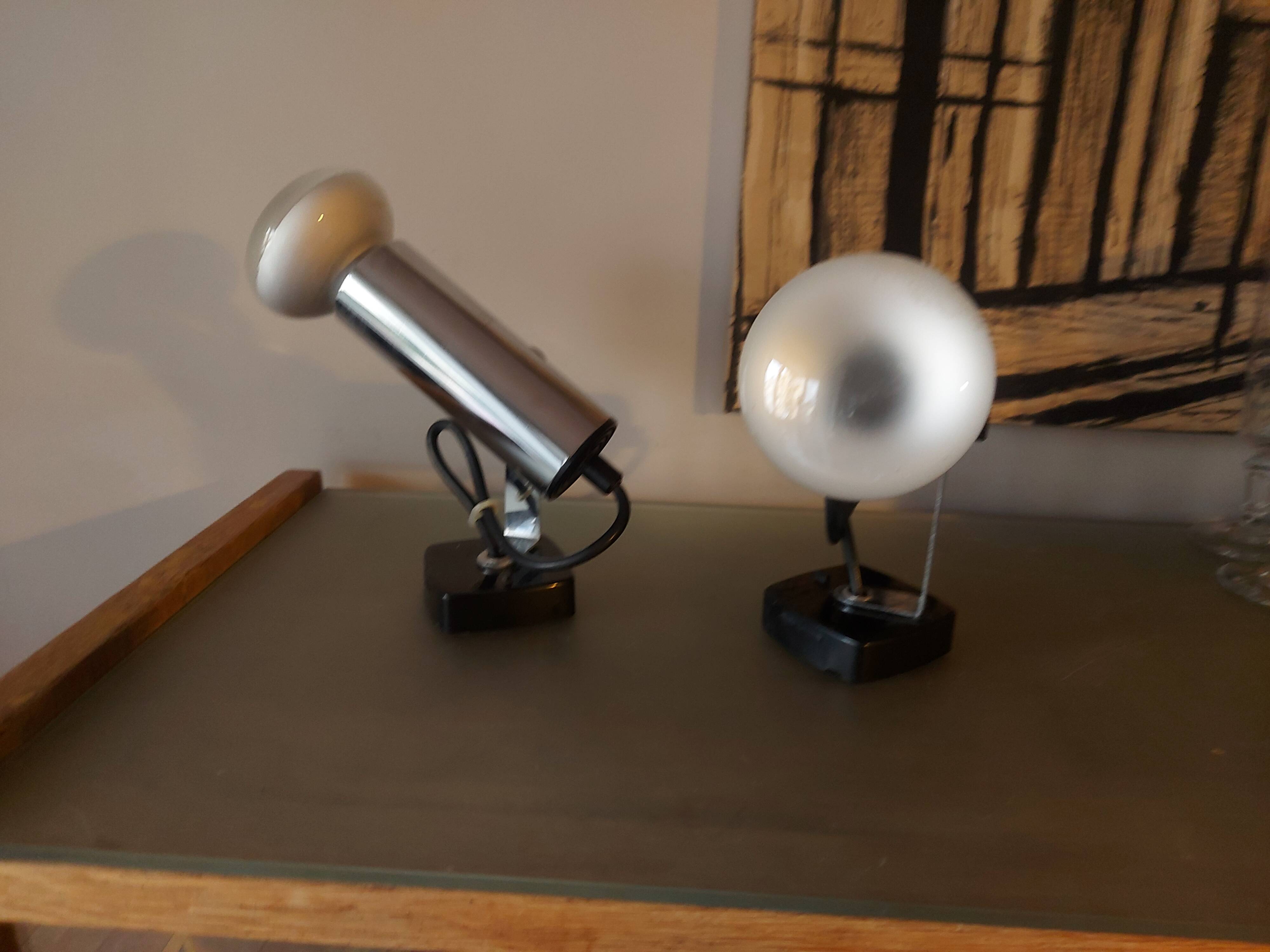 Two vintage Targetti spotlights