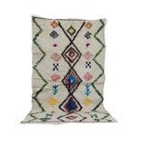 Handmade wool Berber rug 242 X 138 CM