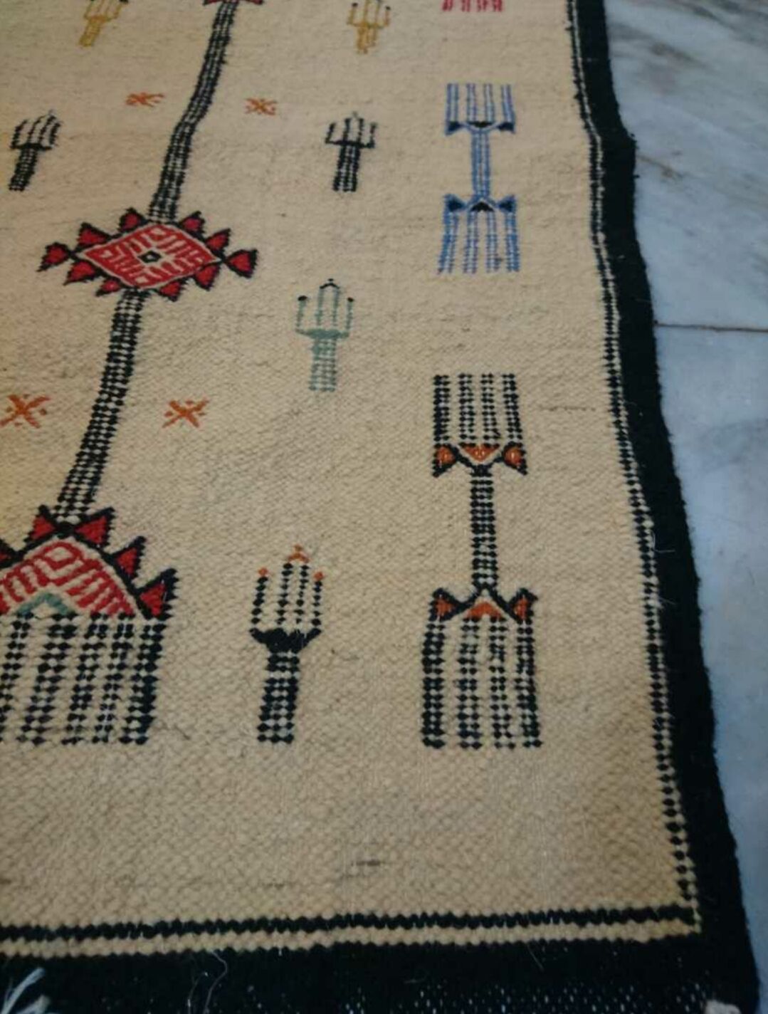 Kilim multicolor wool corridor  186x56cm