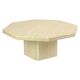 Vintage Octagonal Travertine Coffee Table 70s Design Italian