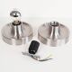 Pair of petite Disc sconces selected by Charlotte Perriand for Les Arcs