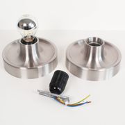 Pair of petite Disc sconces selected by Charlotte Perriand for Les Arcs