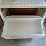 Rattan chest of drawers 70s