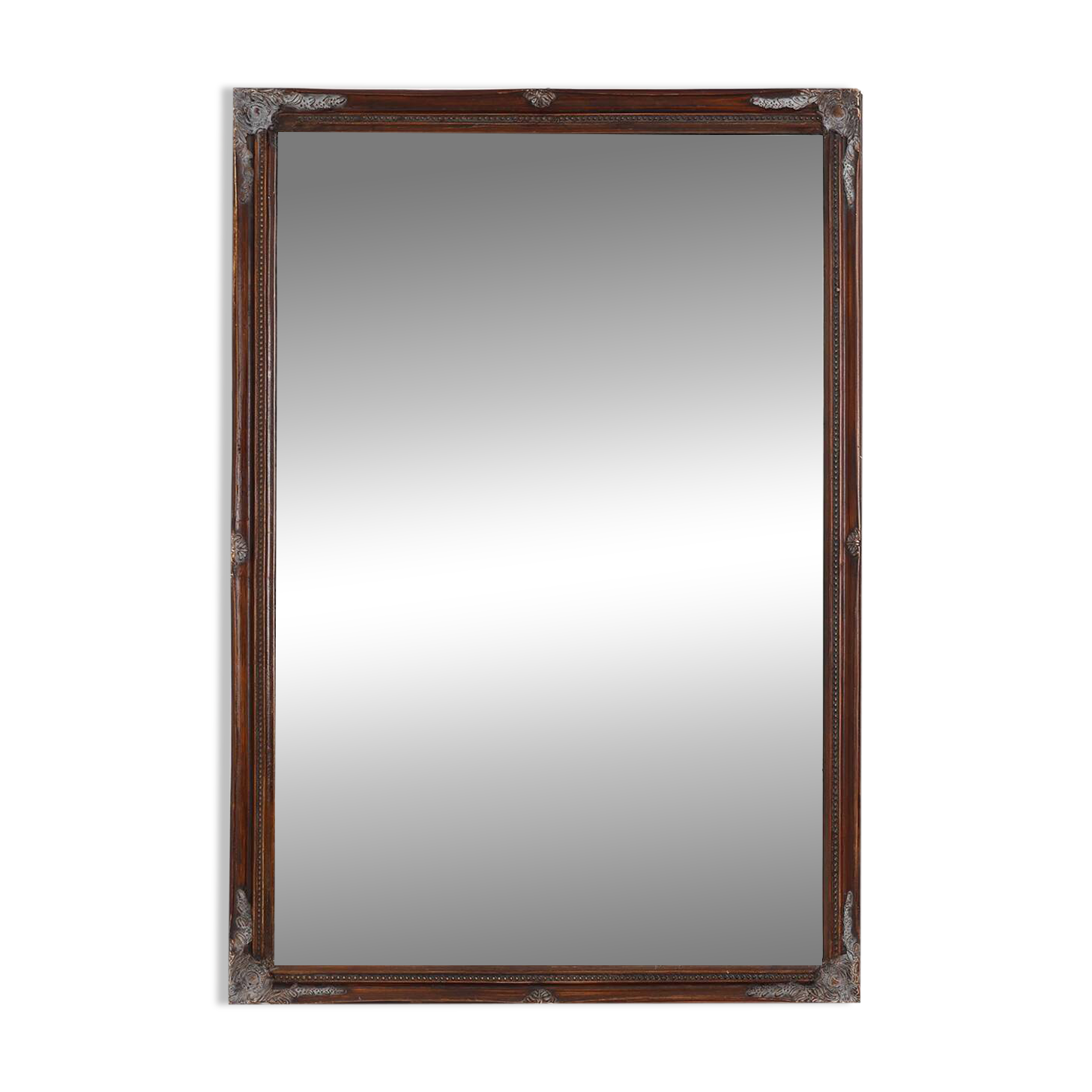 Miroir ancien à facettes en bois sculpté, France, années 1850