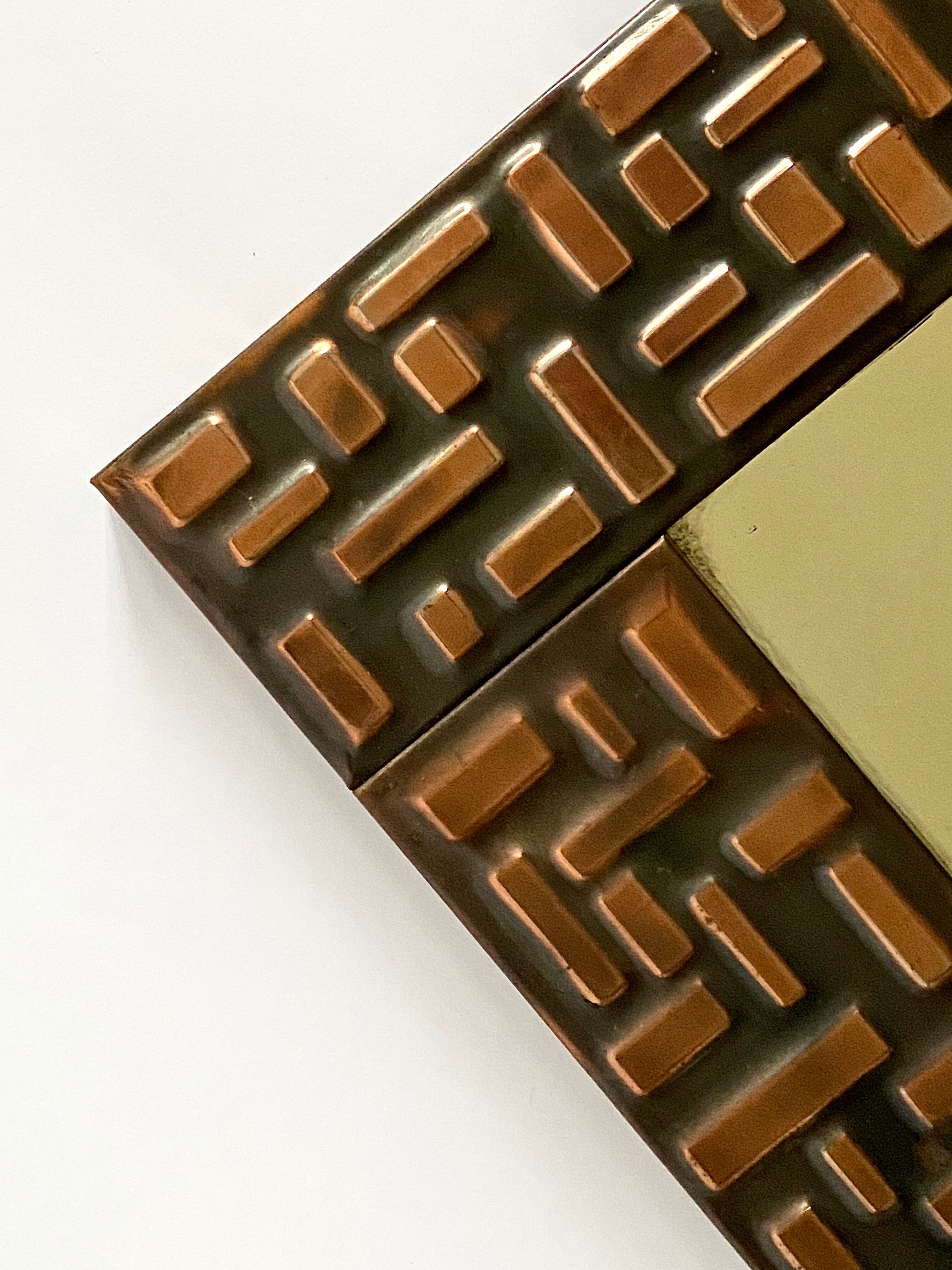 Mirror mataloplasty 1960s XX century 45x62cm