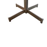 Leather arm chair with footstool