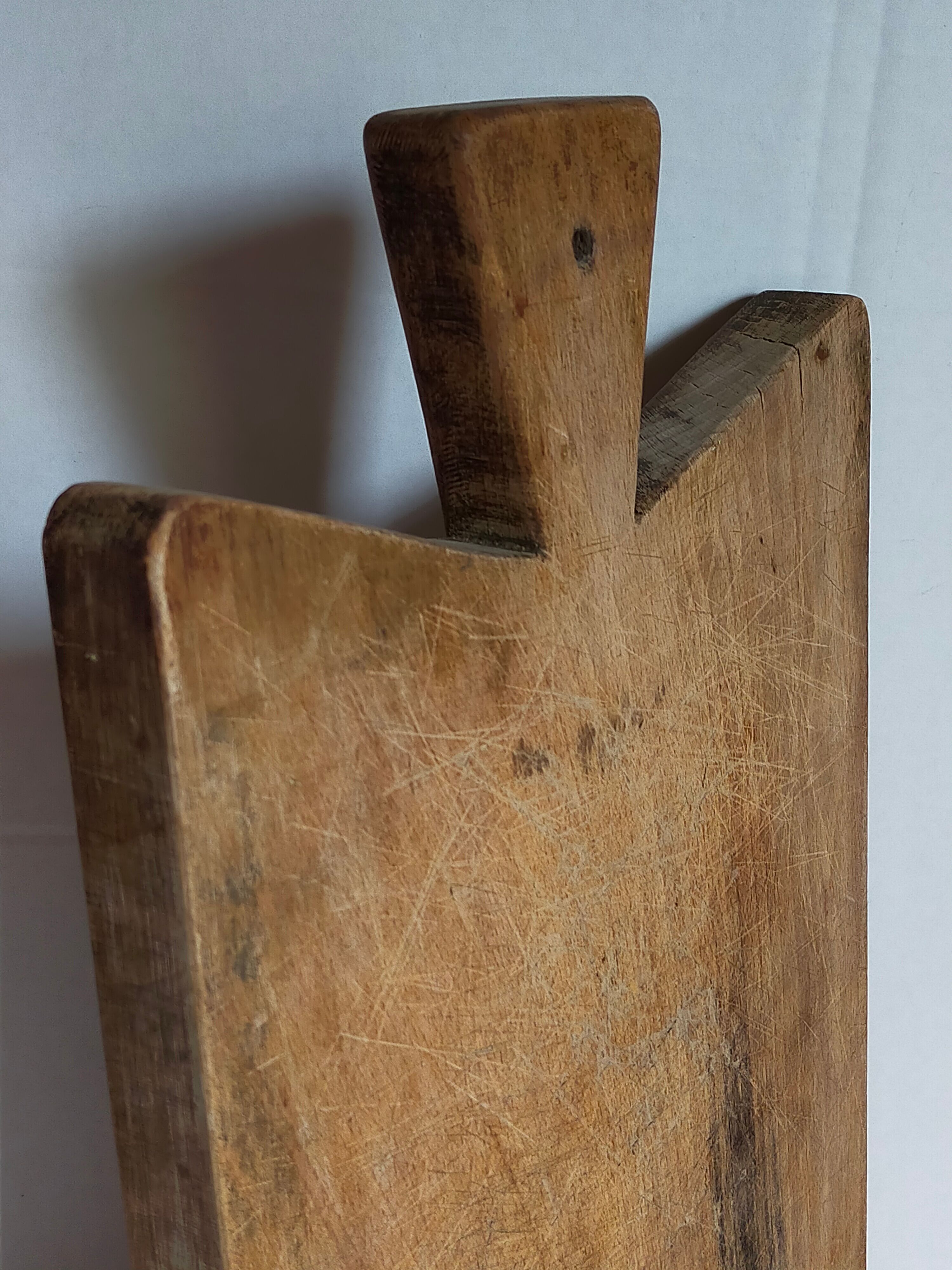 Cutting board in old solid wood