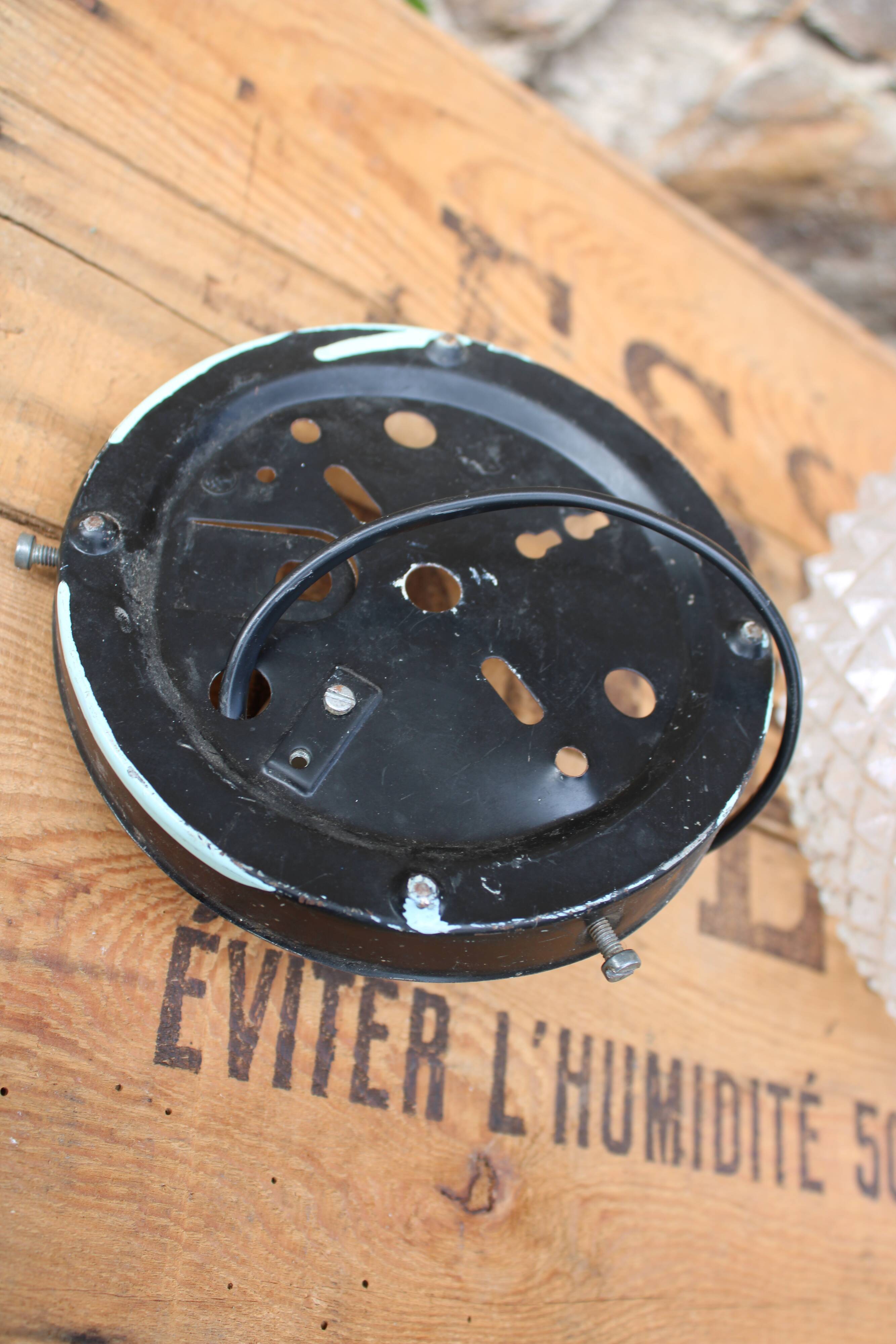 Moulded glass ceiling light