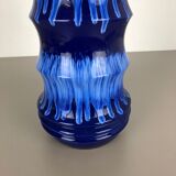 Large Pottery super Fat Lava Multi-Color 266-53 Vase Scheurich WGP, 1970s