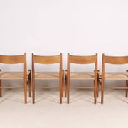 6x Hans J. Wegner Dining Chair CH36 in Oak, 1970s Denmark