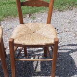 6 antique mulched chairs