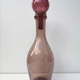 Bottle / decanter in biot bubbled glass