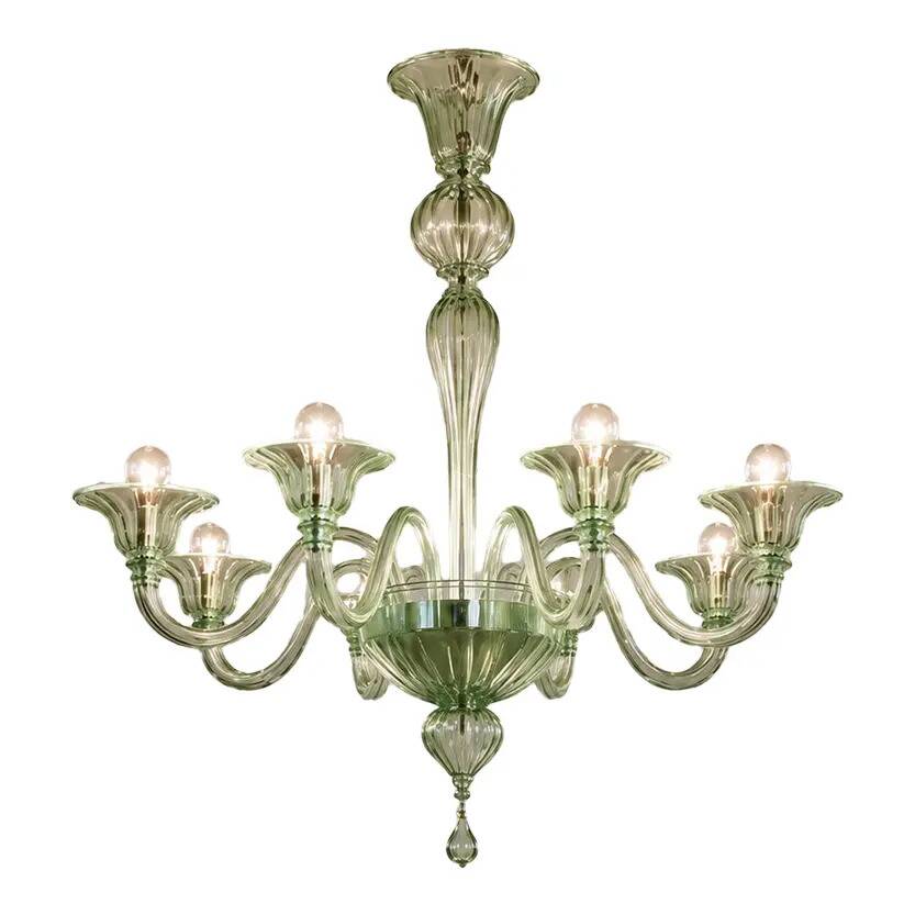 Italian Contemporary Murano Glass Chandelier with Rigadin Detailing
