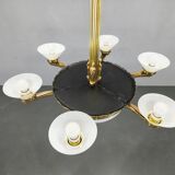 Art Deco chandelier with glass shade, Czechoslovakia, 1930s