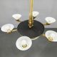 Art Deco chandelier with glass shade, Czechoslovakia, 1930s