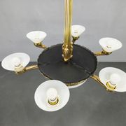 Art Deco chandelier with glass shade, Czechoslovakia, 1930s