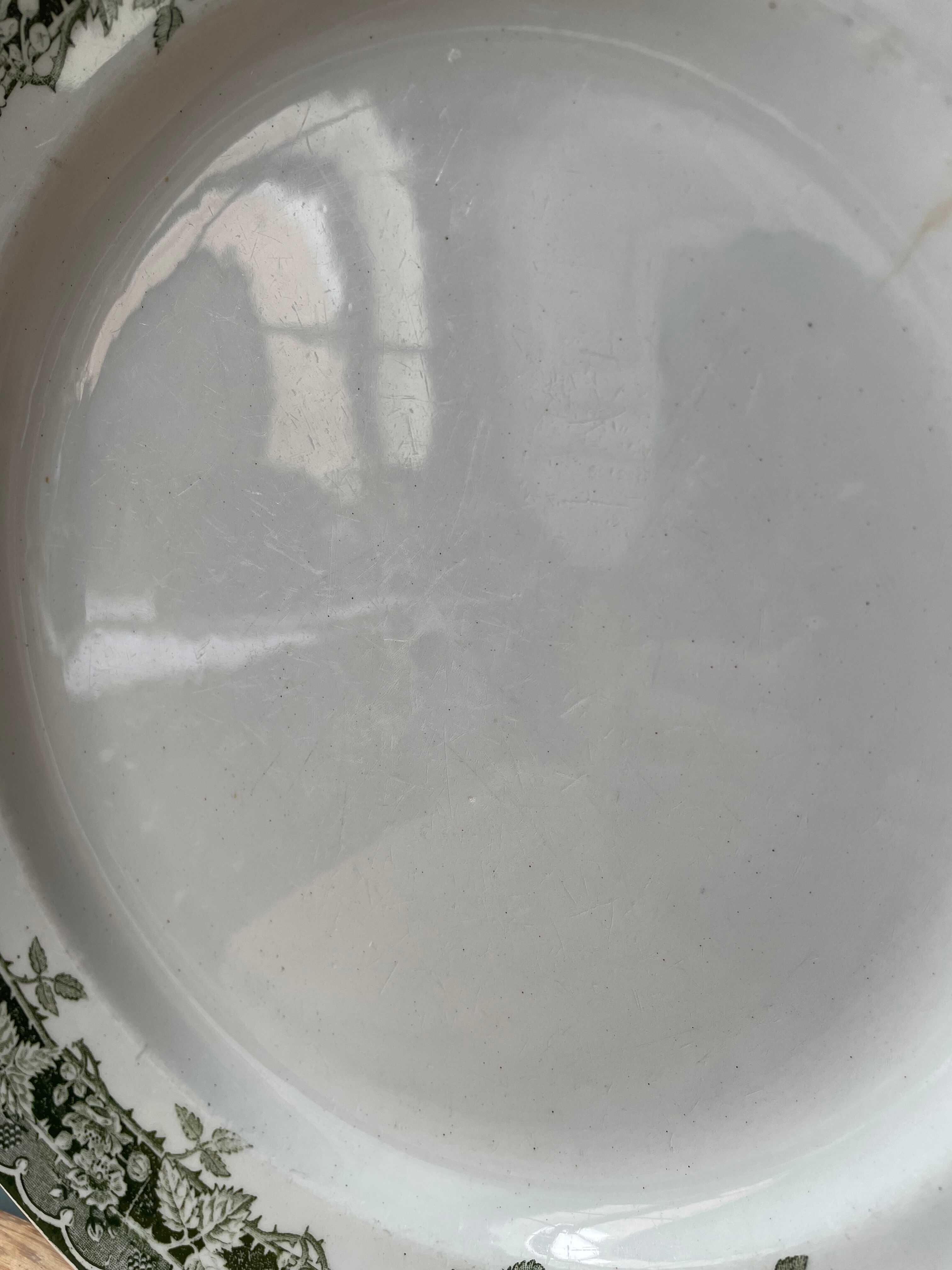 Set of two old dishes Terre de Fer St Amand & Hamage, "Mulberry" collection