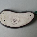 Beurrier en barbotine, aubergine, A. Ferlay Vallauris