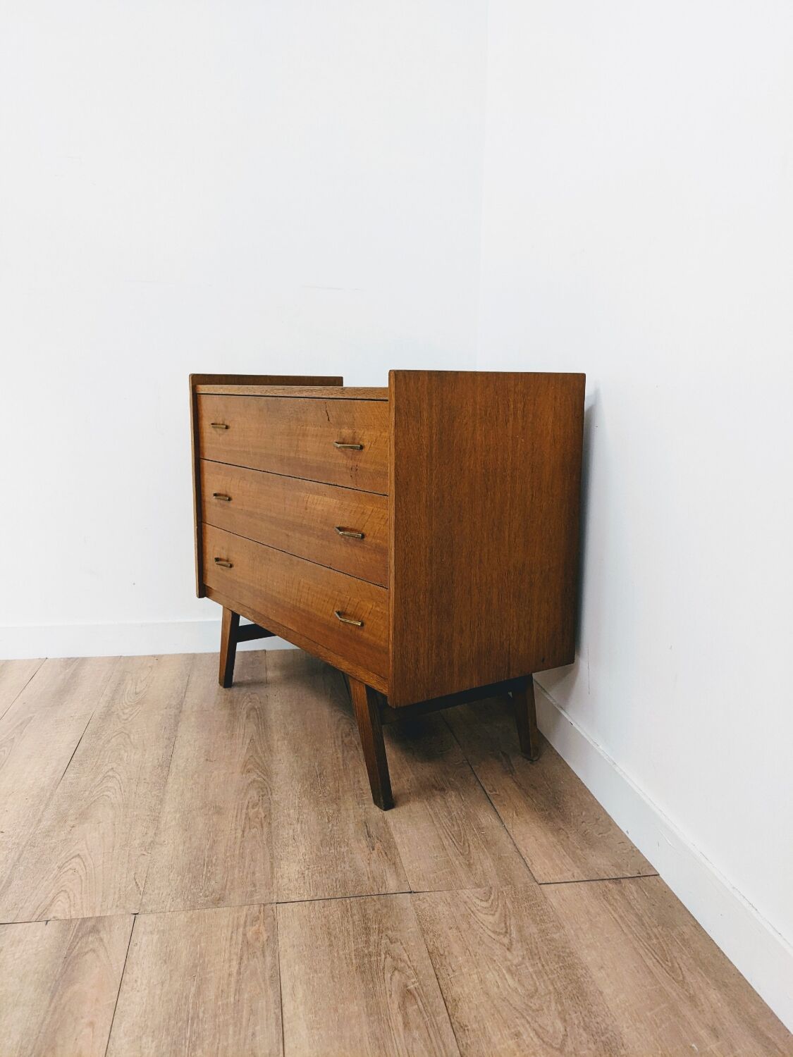 Vintage Scandinavian wooden chest of drawers