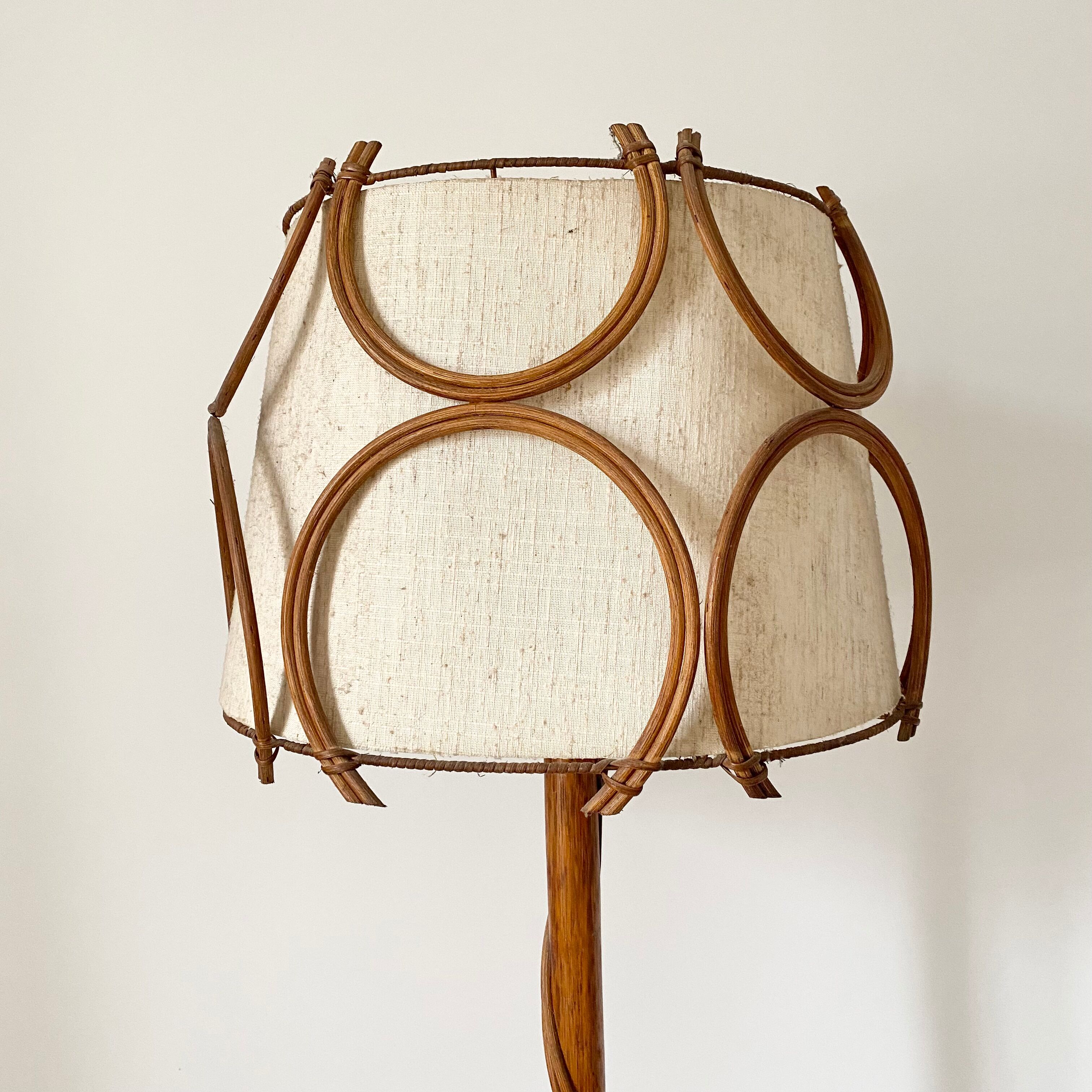 Rattan floor lamp